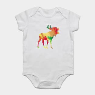 Moose Paint Splatter Baby Bodysuit